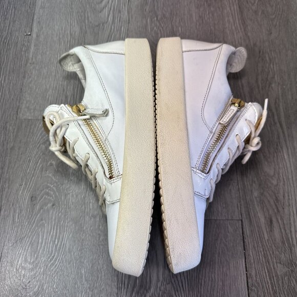 Giuseppe Zanotti FRANKIE Men\'s White Leather Double Zip Low Top Sneakers US 10 main image 11